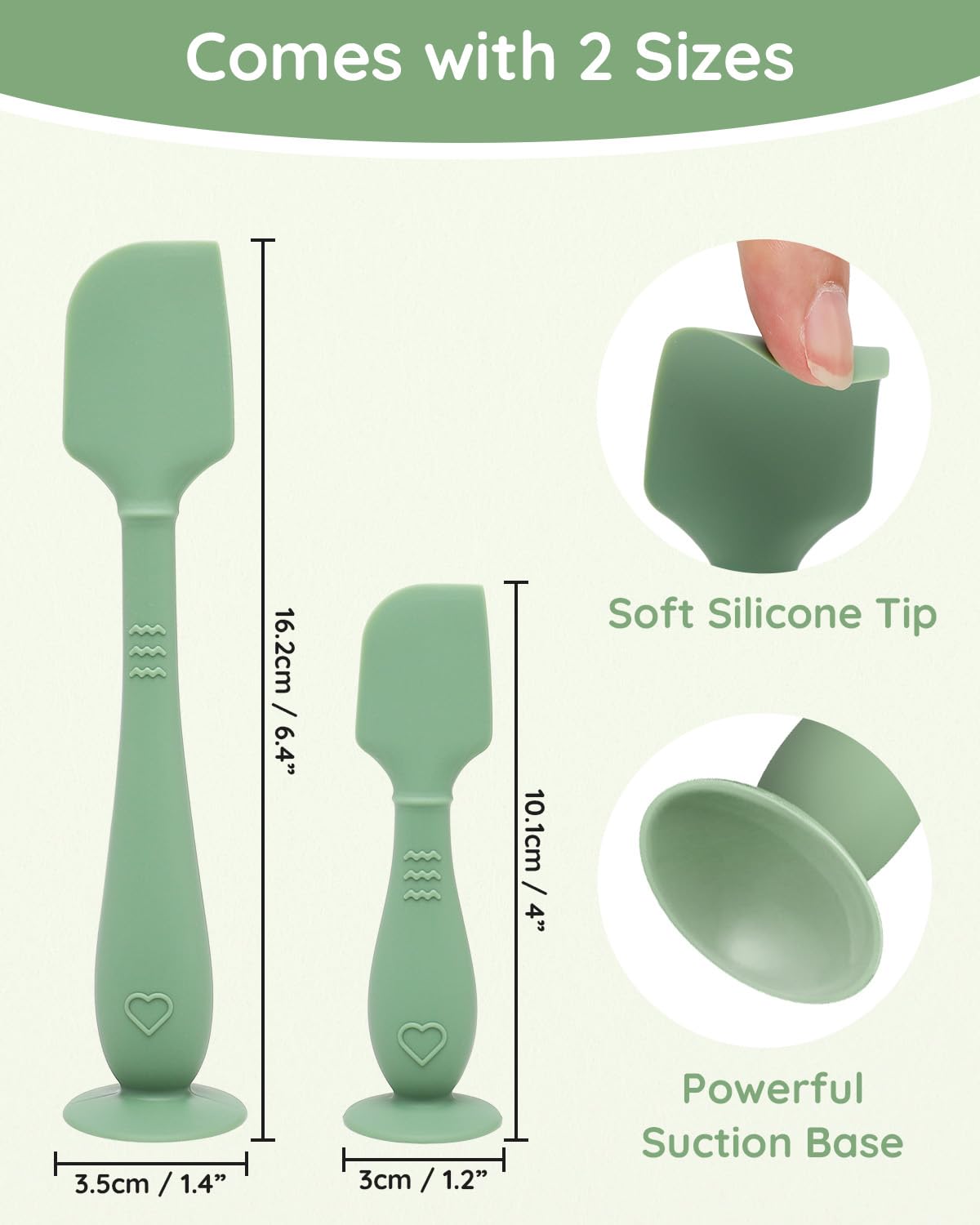 btrfe large 6.4-inch diaper spatula reaches jar bottom