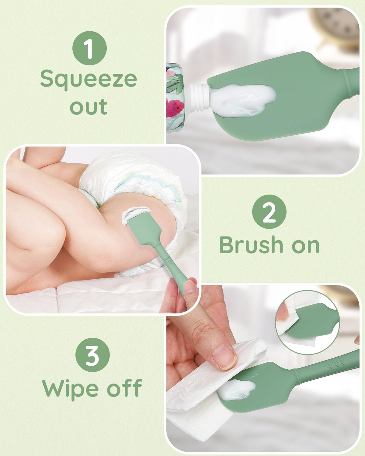 btrfe mini 4-inch diaper spatula for on-the-go changes