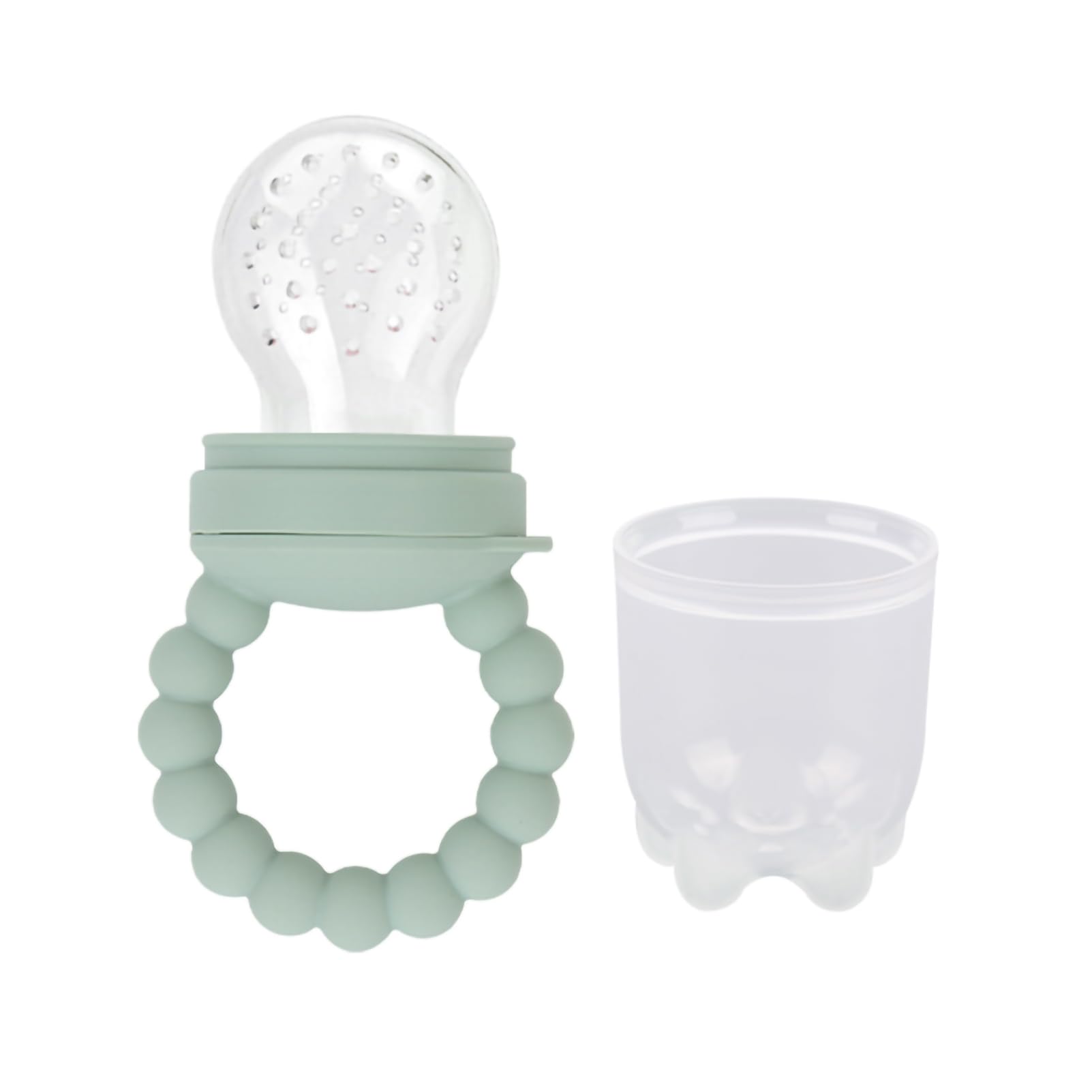 Btspepejoy baby fruit feeder pacifier green with soft silicone pouch for safe feeding