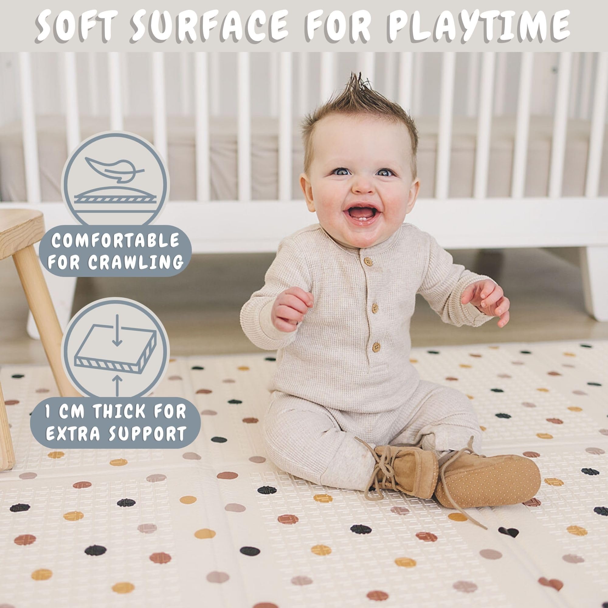 Bubba Bear baby play mat foldable design for easy storage and transport.