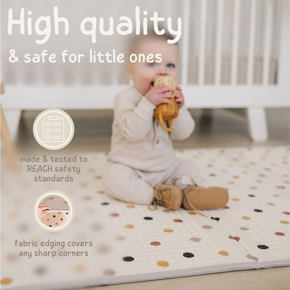 Bubba Bear soft edges protect your little one during busy sessions.
