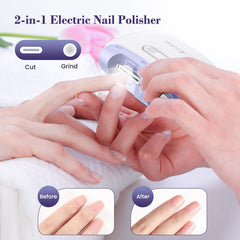 Bubbacare electric nail clipper 2in1 with LED light aids precise grooming.
