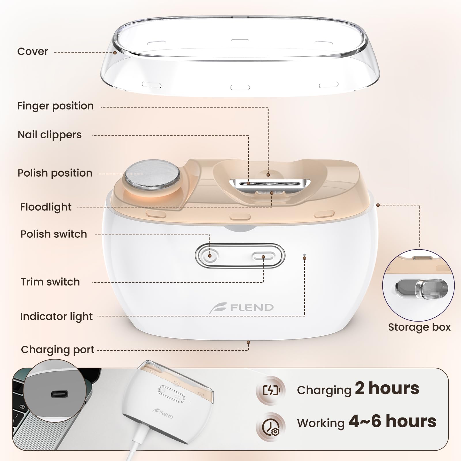 Bubbacare portable manicure set for home or travel