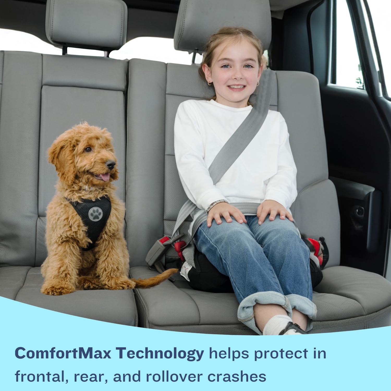 BubbleBum backless narrow design for compact car seating
