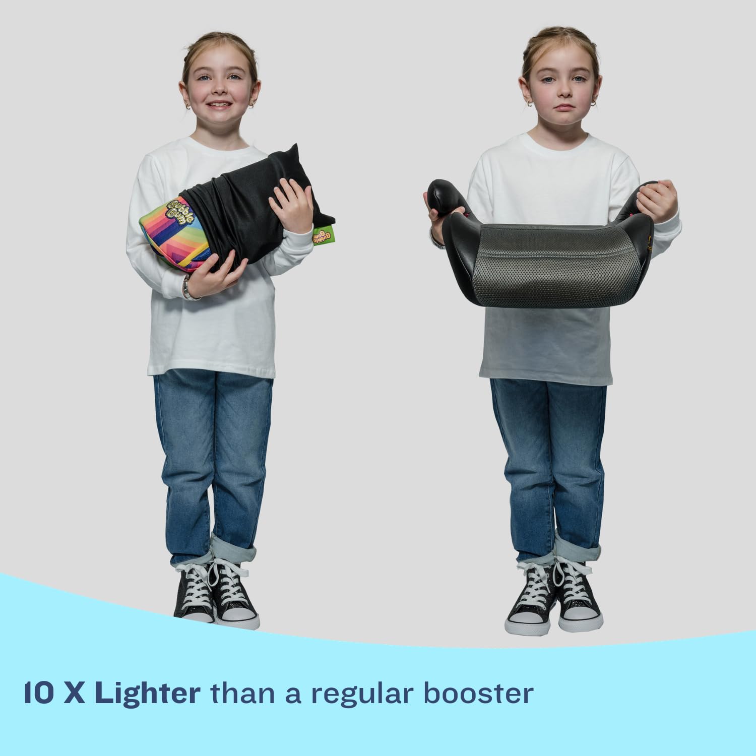 BubbleBum soft inflatable cushion reduces hard plastic discomfort