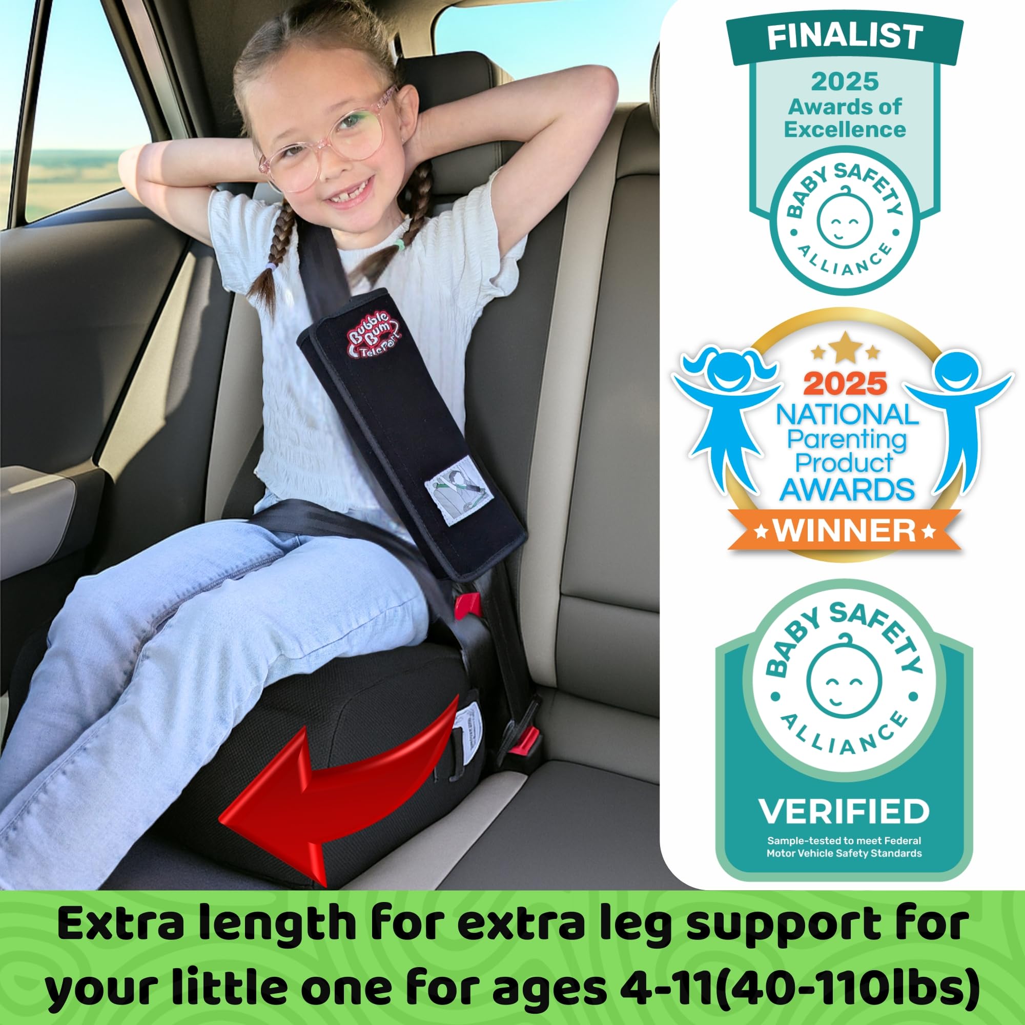 BubbleBum Teleport telescopic design saves vehicle space