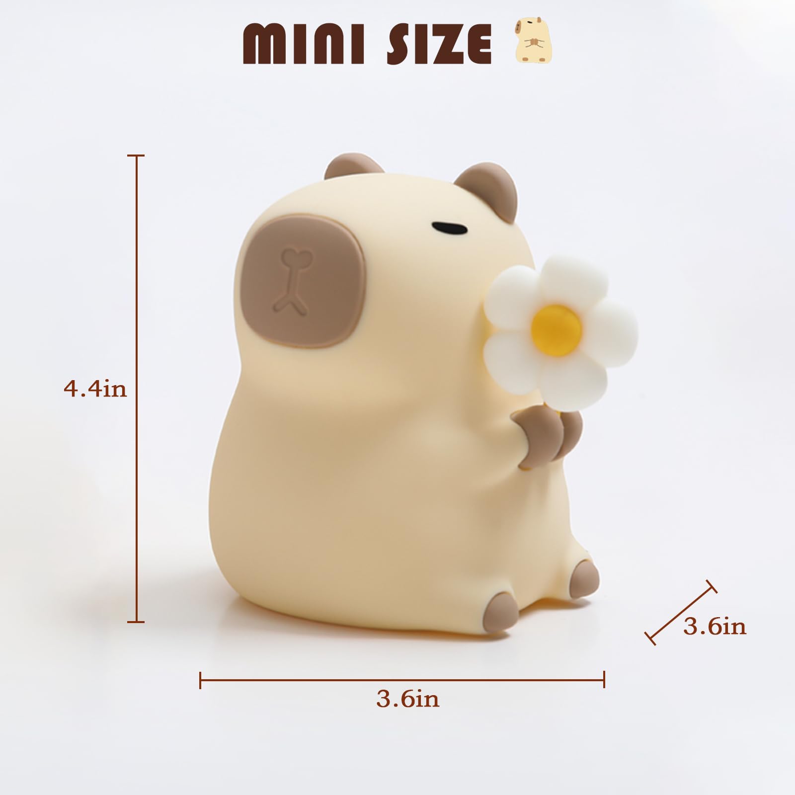Bubbleimage cute capybara night light is a charming gift for children.