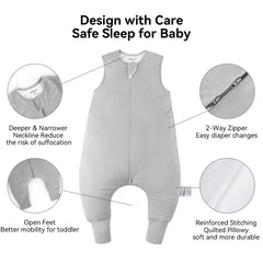 BubblePanda 2-way zipper enables quick nighttime diaper changes.