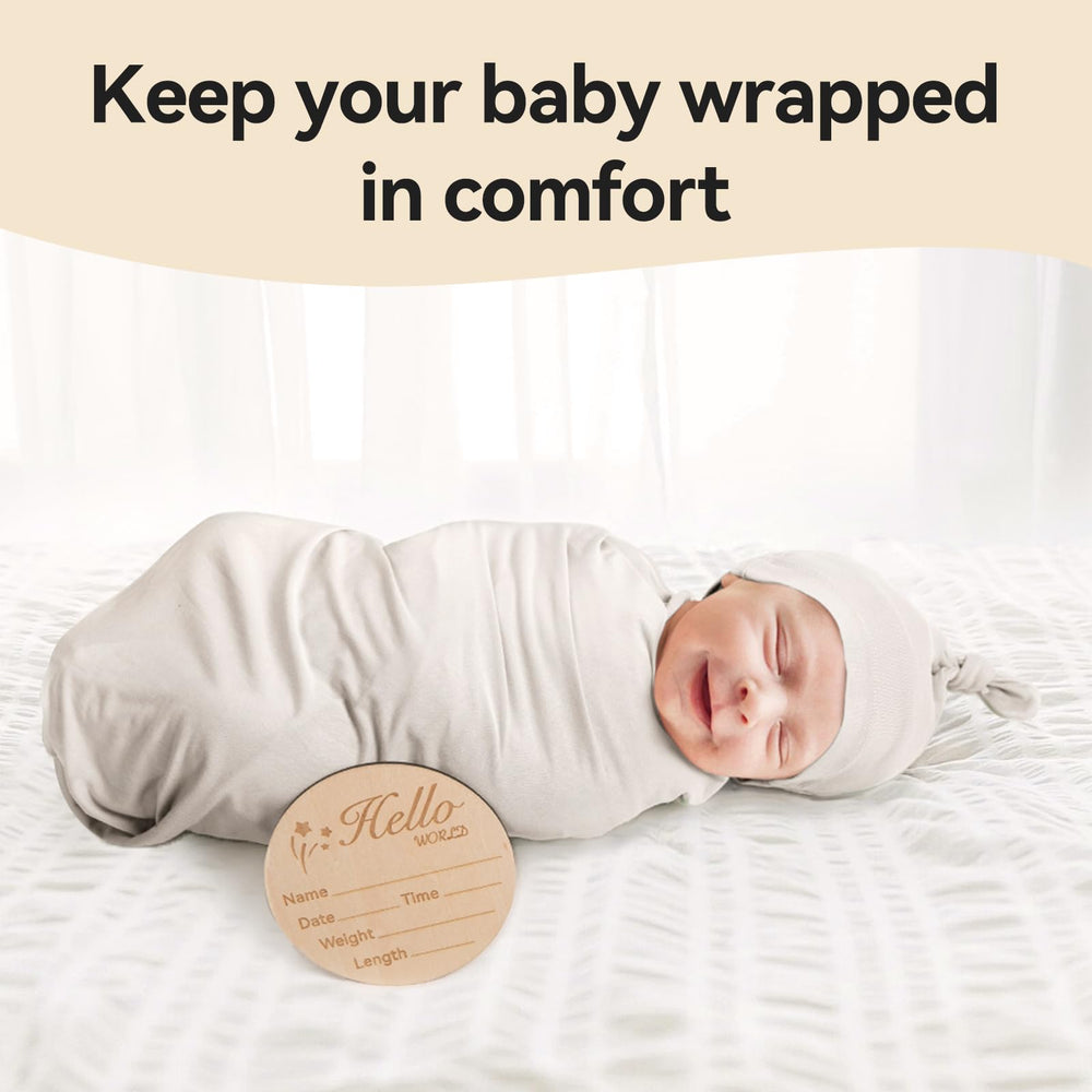 BubblePanda baby sleep relaxed swaddle setup demonstrating secure wrap for naps.