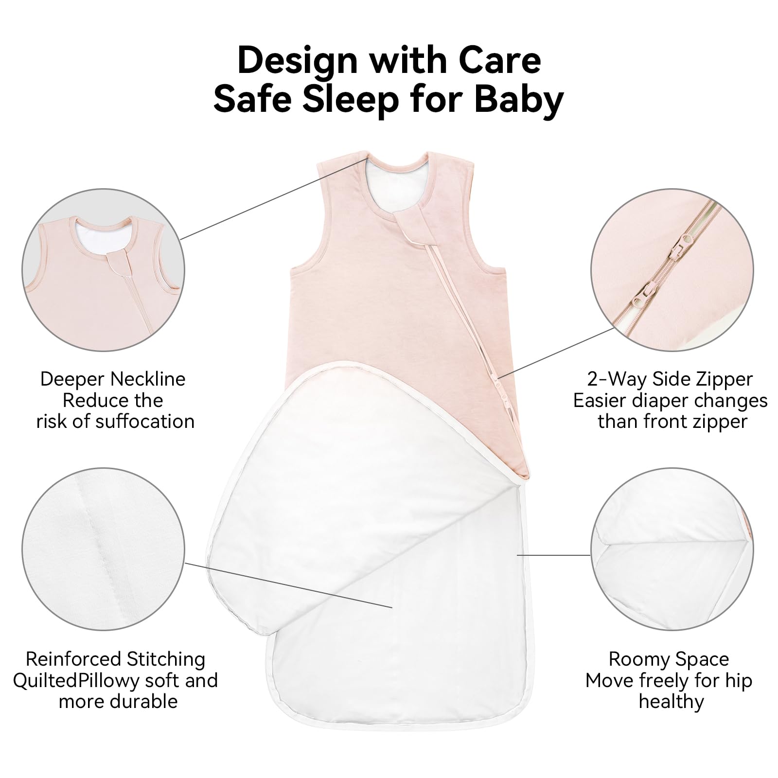 BubblePanda bamboo rayon fabric supports frog leg sleep and leg room
