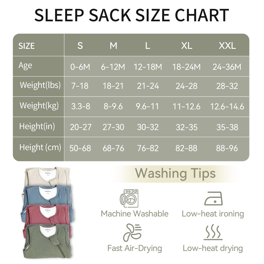 BubblePanda bamboo sleep sack in-use illustrates warmth and freedom of movement for toddlers.