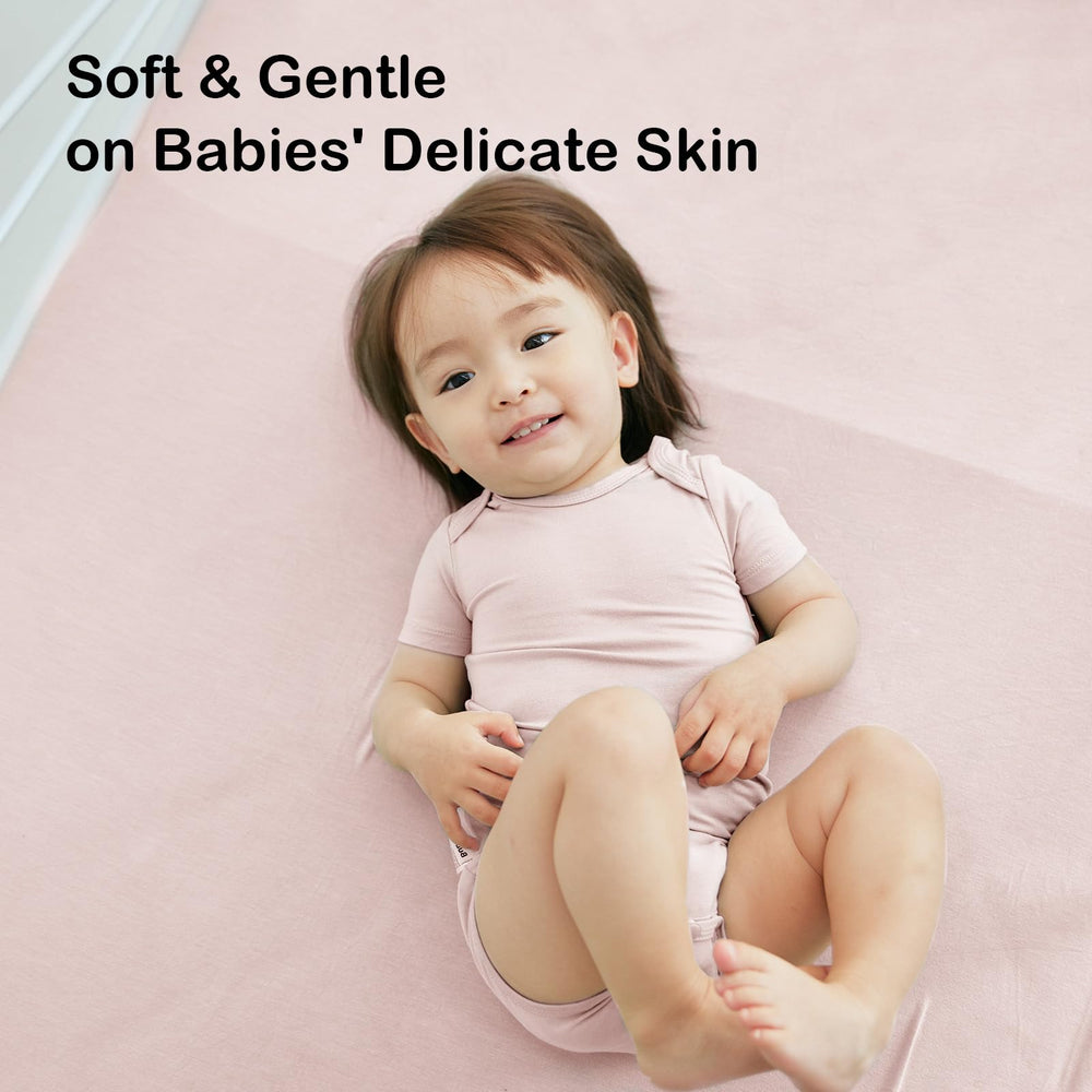 BubblePanda machine-washable crib sheet designed for easy durability and cleaning