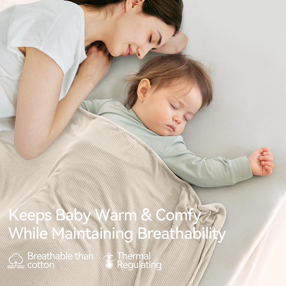 BubblePanda double-layer blanket offers extra warmth and durability for swaddling and stroller use.