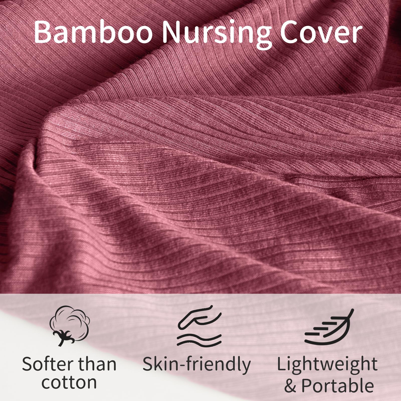 BubblePanda nursing cover machine washable tag and durable stitching