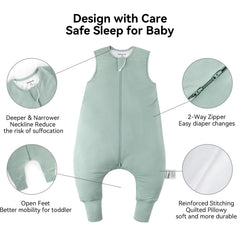 BubblePanda open feet design supports natural movement while keeping legs warm.