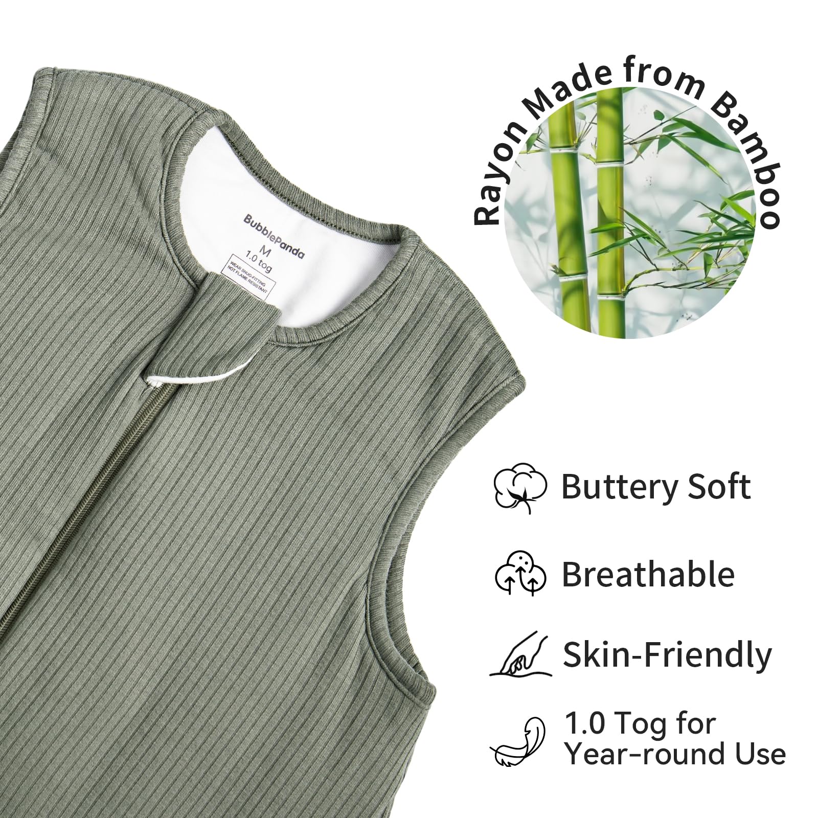 BubblePanda rayon bamboo fabric closeup shows ultra soft breathable texture