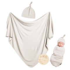 BubblePanda rayon bamboo swaddle blanket soft texture for gentle newborn comfort.