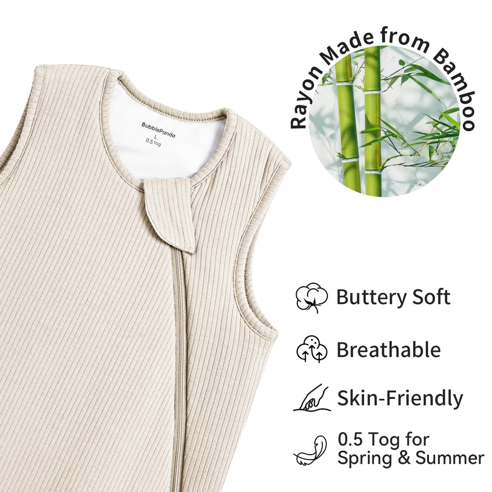 BubblePanda sleep sack with 2-way zip allows easy midnight diaper changes
