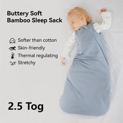 BubblePanda sleep sack with 2-way zipper for easy midnight diaper changes.