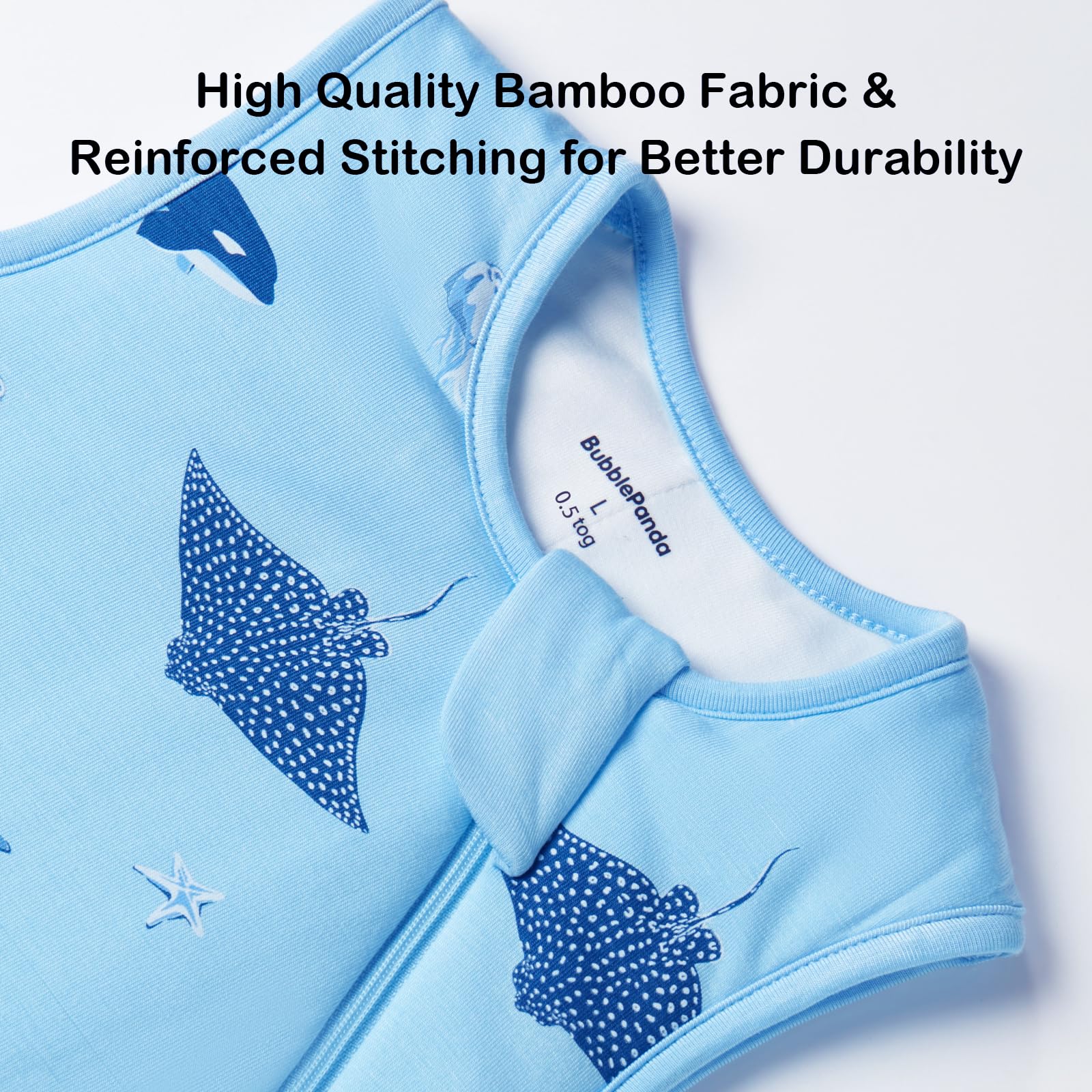 BubblePanda breathable bamboo fabric helps regulate temperature and wick moisture.