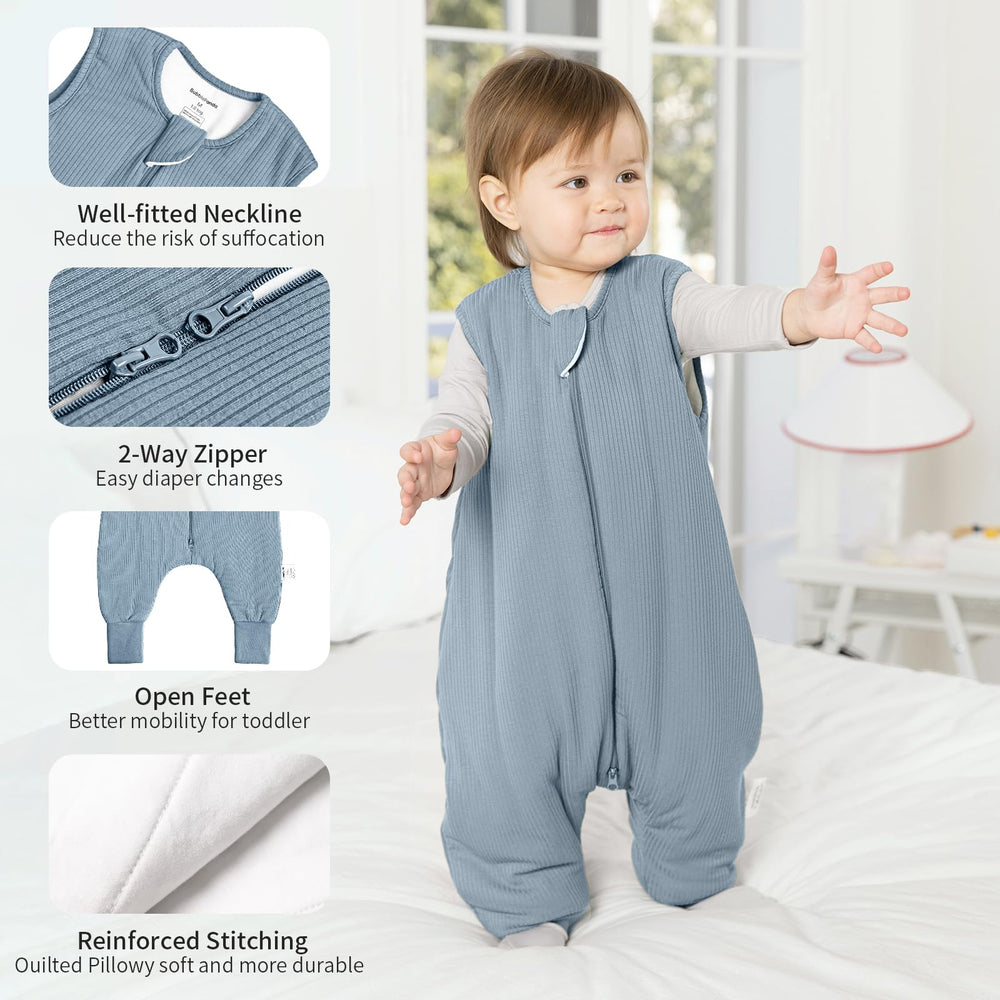 BubblePanda sleep sack bamboo rayon detail emphasizes durability and softness.