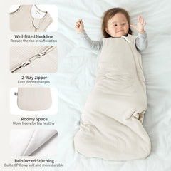 BubblePanda sleep sack roomy leg space supports frog-legged sleep positions