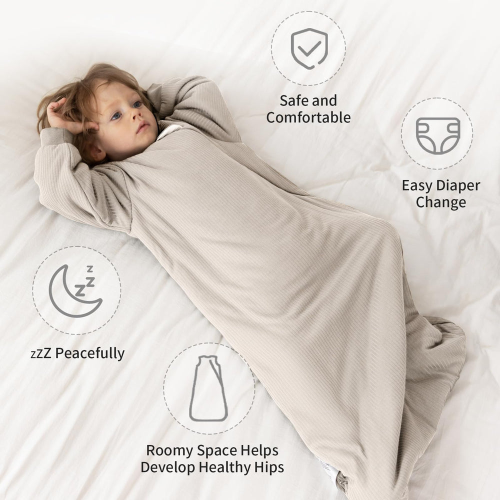 BubblePanda sleep sack roomy leg space supports movement.