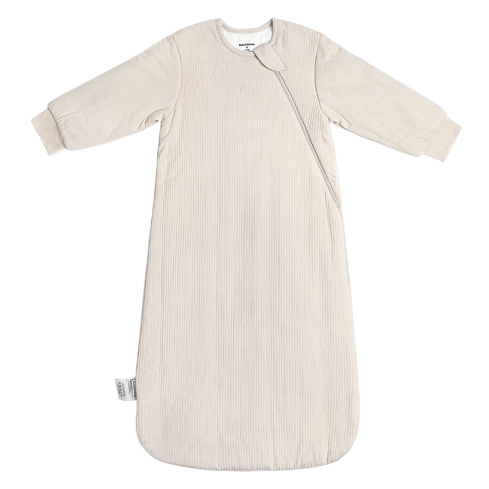 BubblePanda sleep sack in soft bamboo fabric for gentle baby skin comfort.