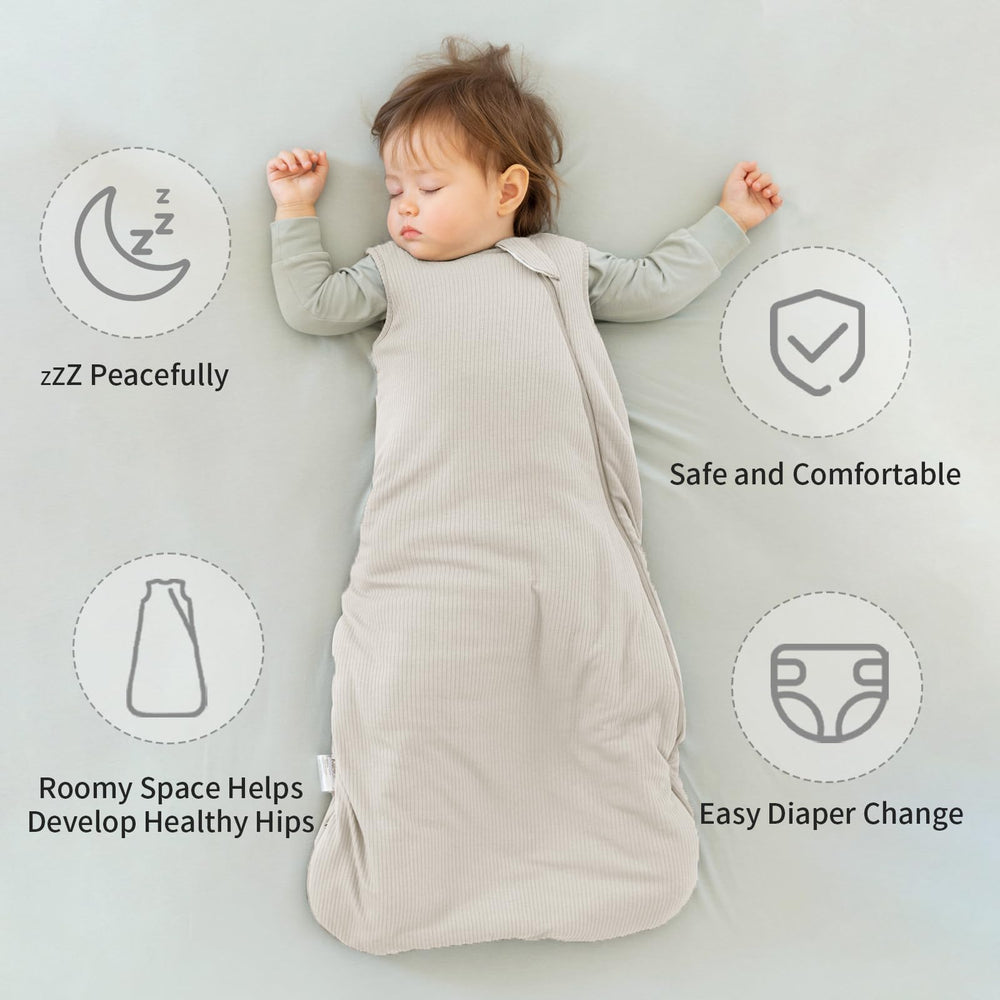 BubblePanda sleep sack features soft rayon from bamboo for gentle skin touch.