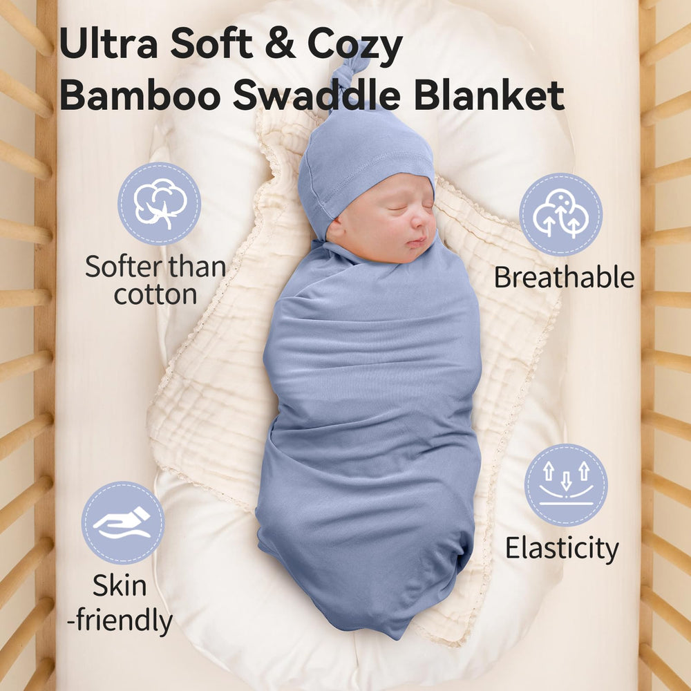 BubblePanda swaddle with hat set ready for a newborn photo shoot.