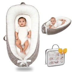 Bubbyhuts baby lounger with breathable organic cotton for daytime comfort
