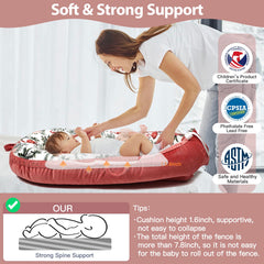 Bubbyhuts lounger with removable cover for easy washing and care.
