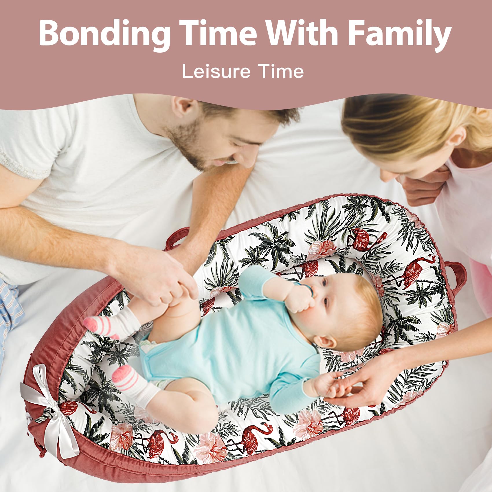 Bubbyhuts lounger size 34.5 x 20 inches fits cribs and strollers.