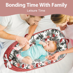 Bubbyhuts lounger size 34.5 x 20 inches fits cribs and strollers.