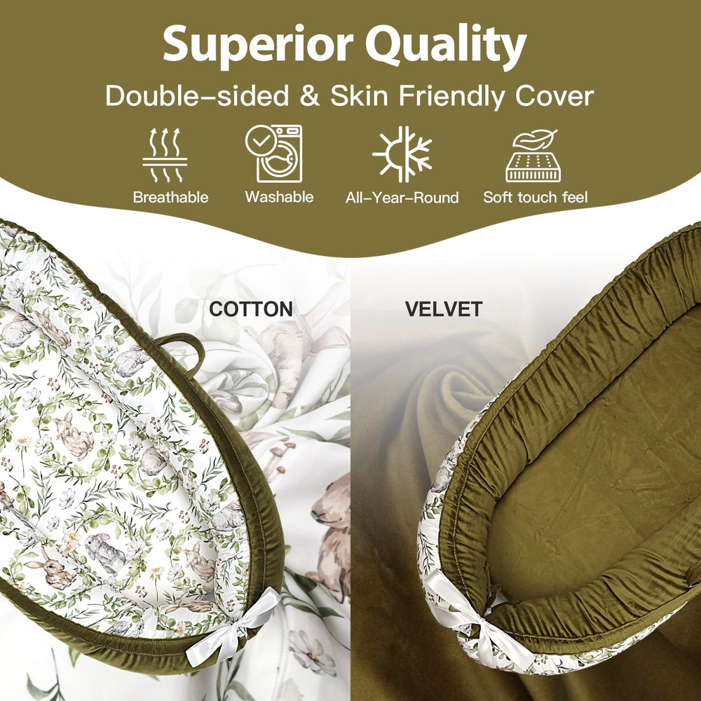 Bubbyhuts Green Rabbit outdoor travel lounger for on-the-go use.