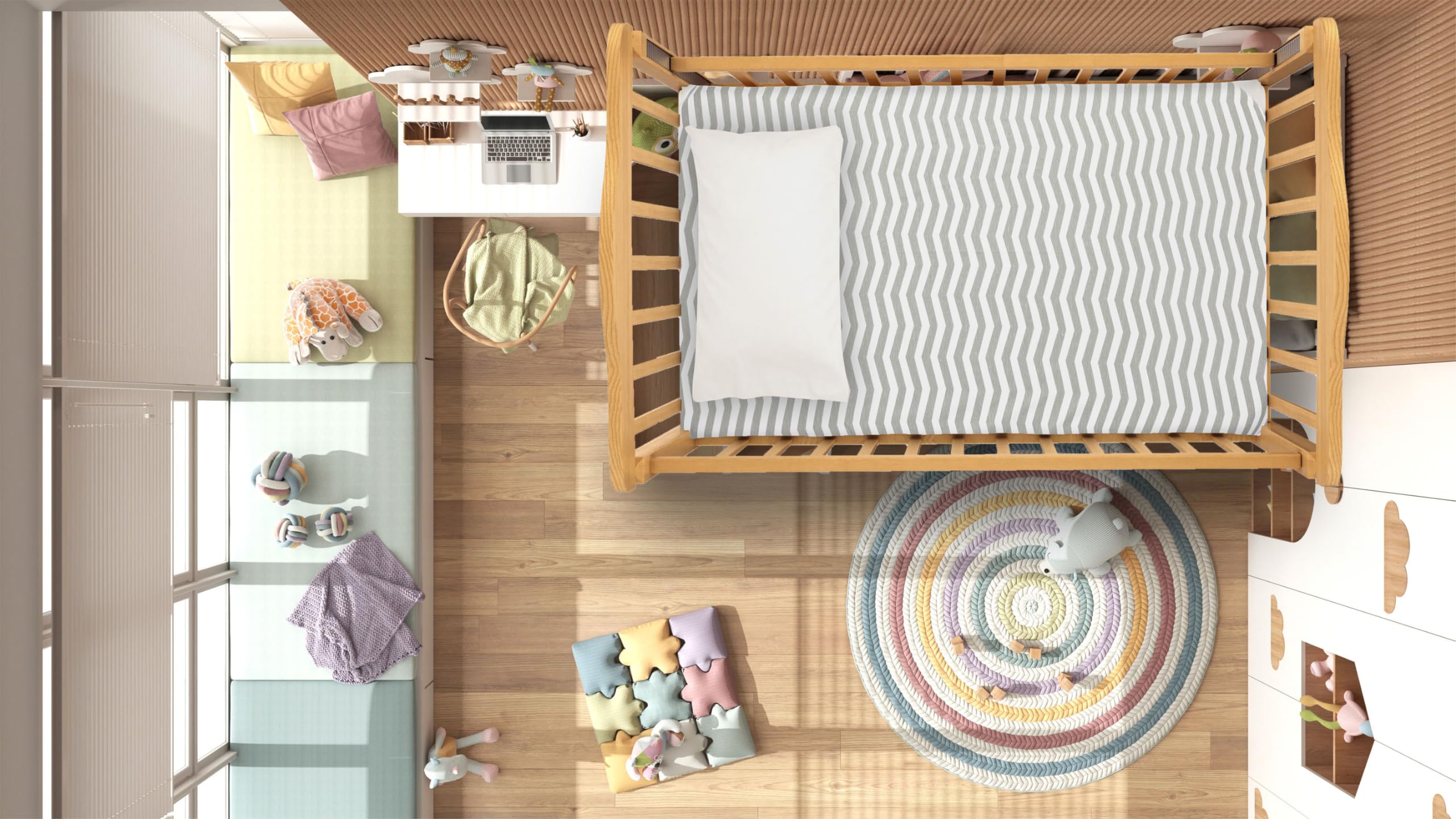 Secure elastic fit helps prevent shifting as babies move in sleep.