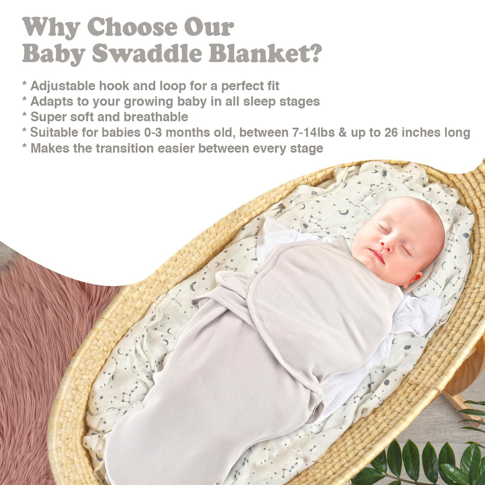 3-pack Bublo Baby swaddles in light green and blue for newborn outfits