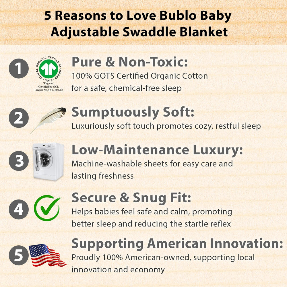 Bublo Baby Galaxy swaddle adjustable tabs 02 ensures secure wrapping.