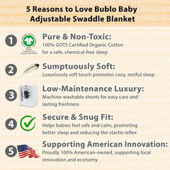 Bublo Baby Galaxy swaddle adjustable tabs 02 ensures secure wrapping.