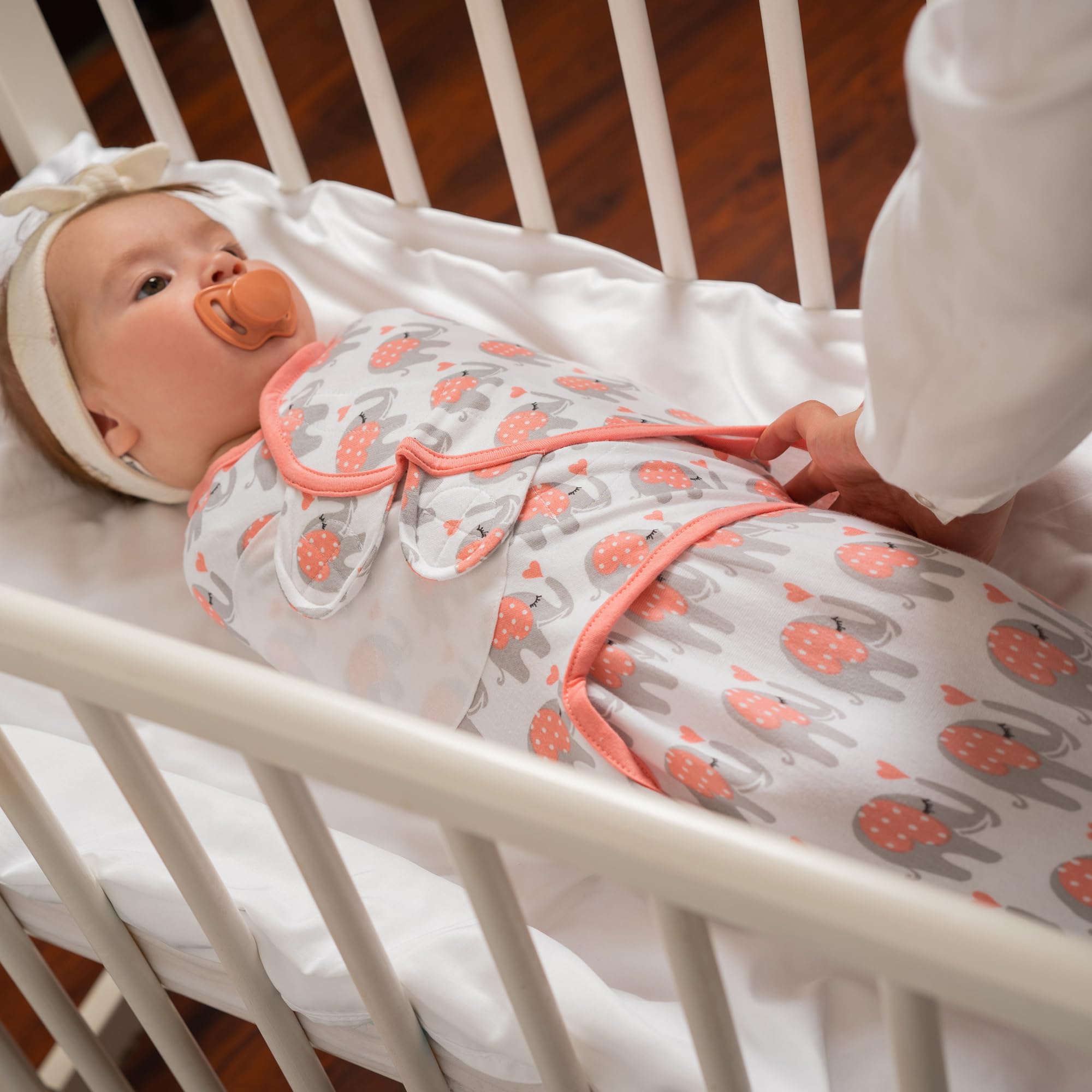 Bublo Baby Coral machine-washable swaddles simplify nursery laundry.
