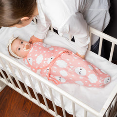 Bublo Baby Coral snug-fit design promotes calmer, restful sleep.