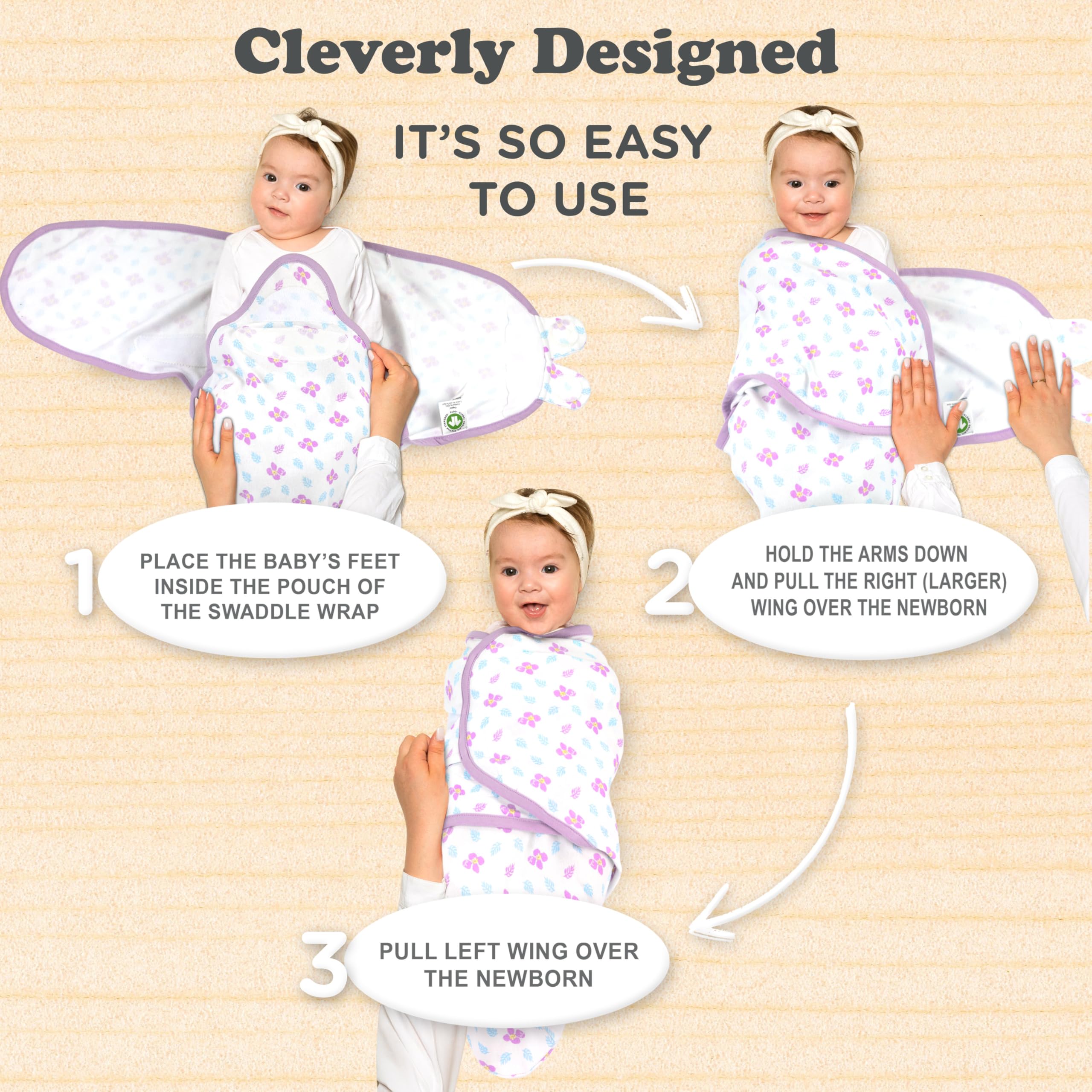 Bublo Baby swaddles snug wrap providing secure sleep cocoon.