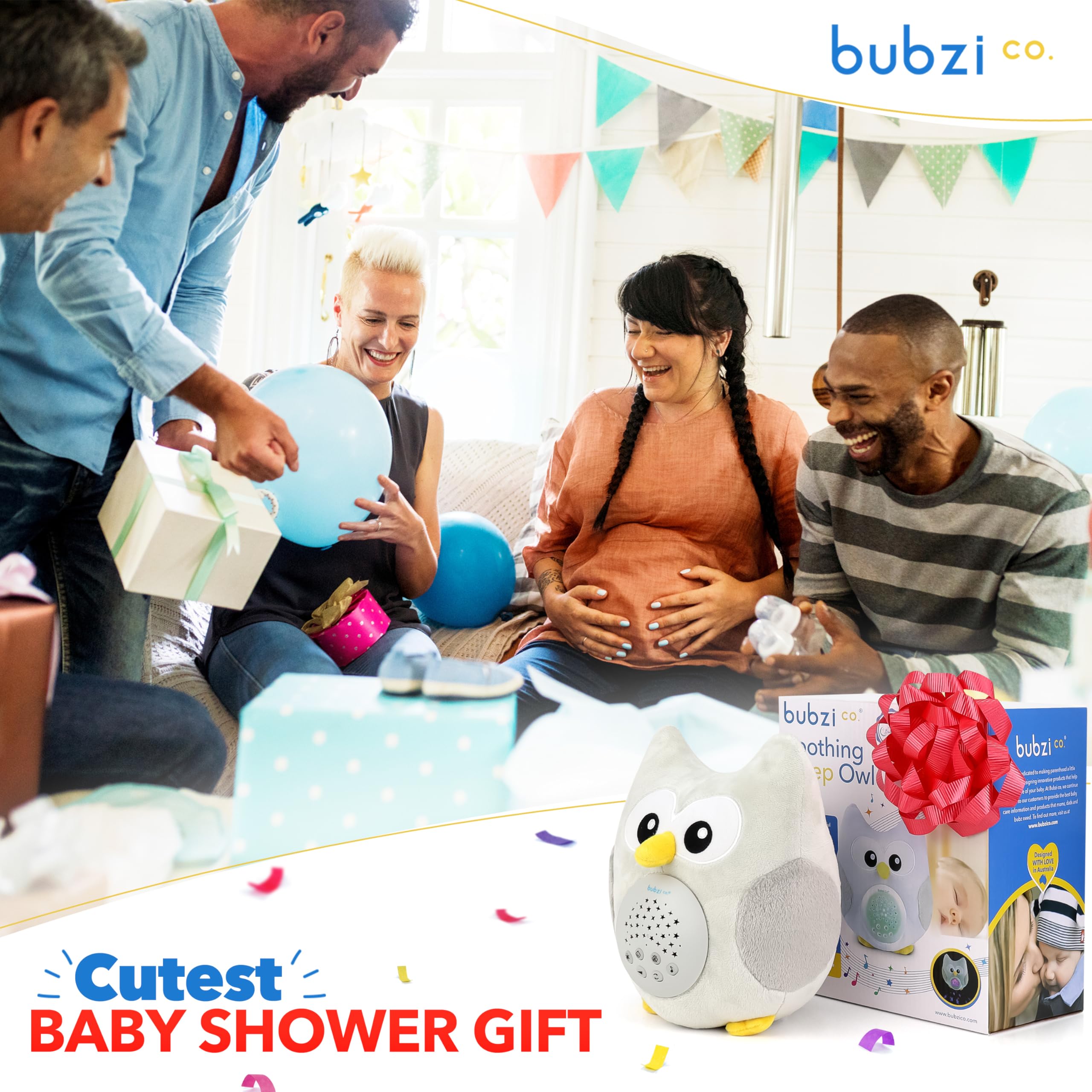 Bubzi Co night light projector casts constellation patterns for daytime naps and nighttime sleep.