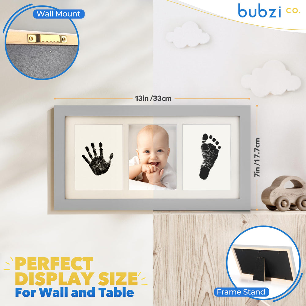 Bubzi Co unboxing handprint kit—simple setup for new parents.