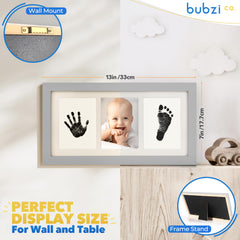 Bubzi Co unboxing handprint kit—simple setup for new parents.
