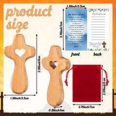 Bucherry pocket cross with bags and prayer cards, ideal for gifts.