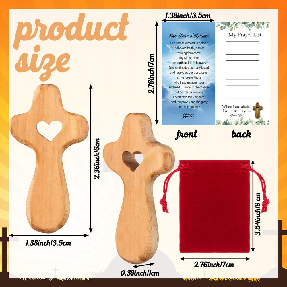 Bucherry pocket cross held in hand with smooth surface for prayer