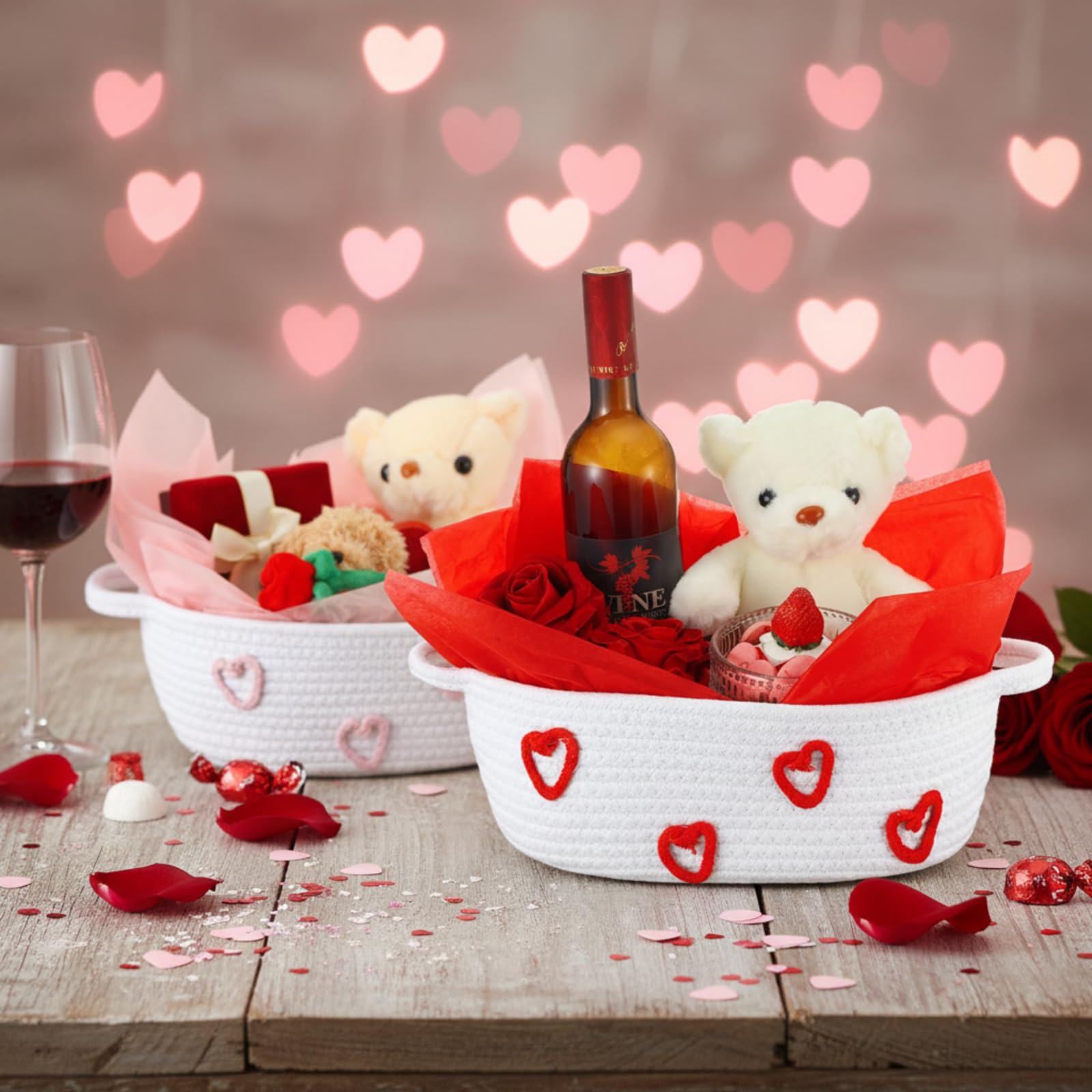 Bucherry gift basket set includes two baskets for doubles.