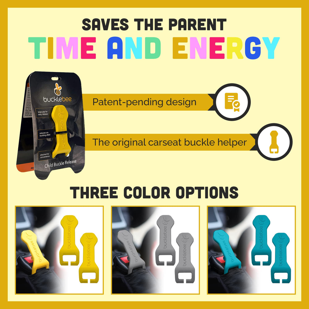 Bucklebee car seat quick-release tool gray for caregivers.