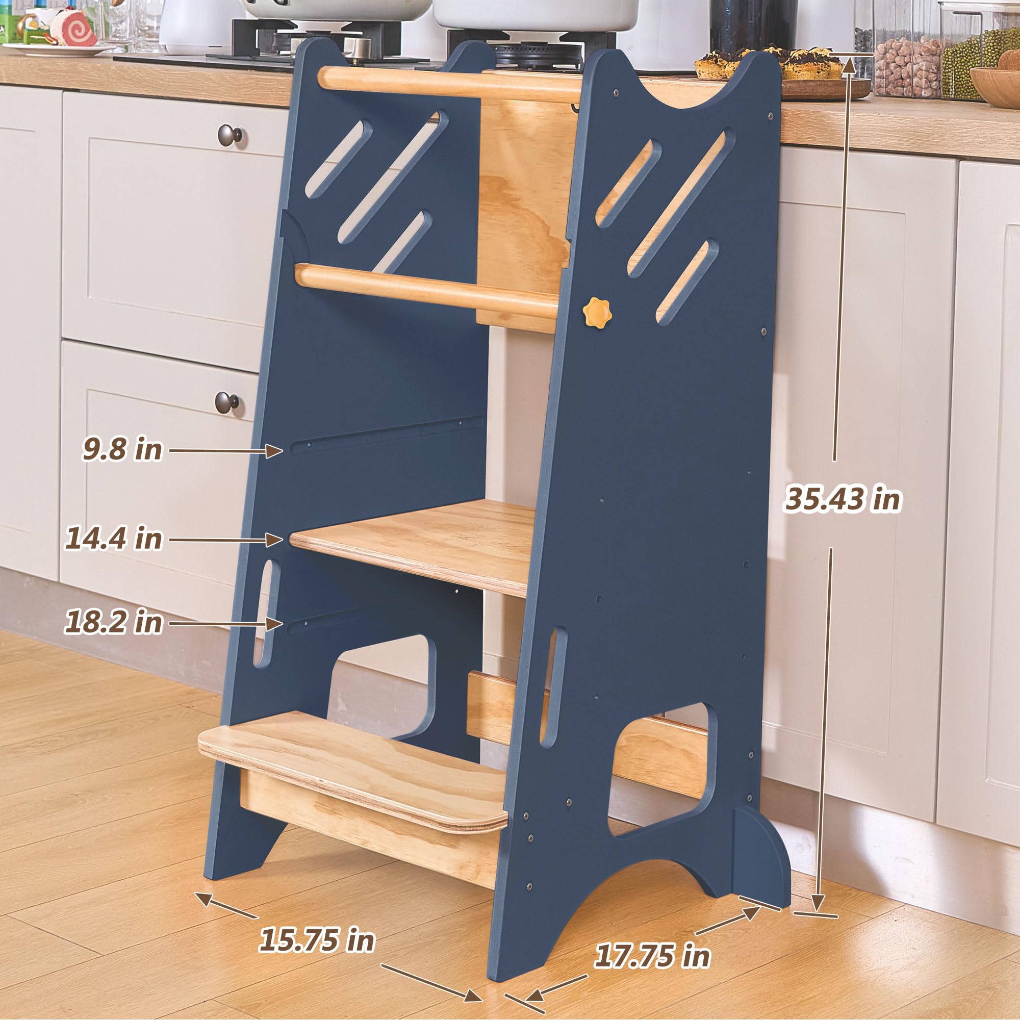 BUDDGO Toddler Standing Tower includes simple assembly instructions for quick setup.